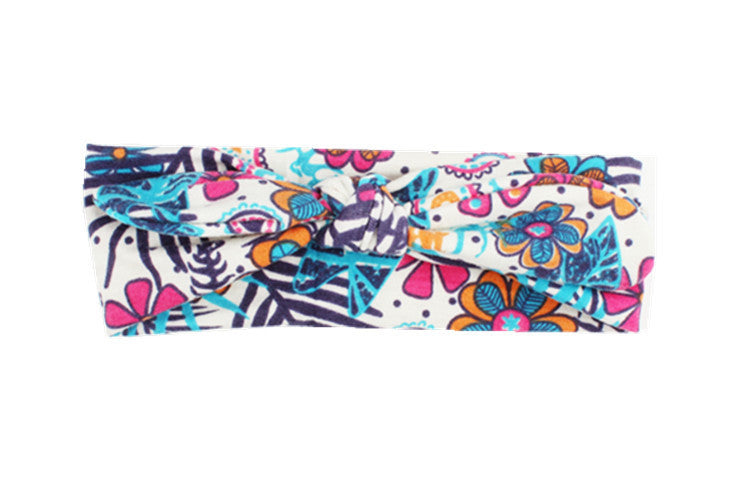 Kids baby print knotted headband