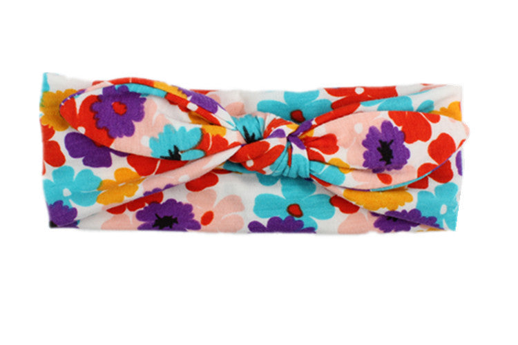 Kids baby print knotted headband