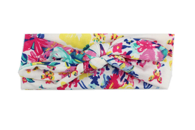 Kids baby print knotted headband