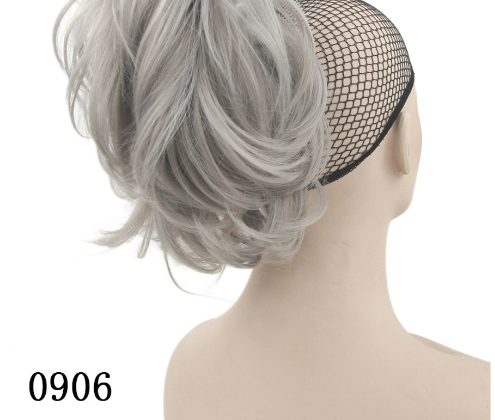 Grip ponytail short hair female curly hair wig flexible hair ponytail