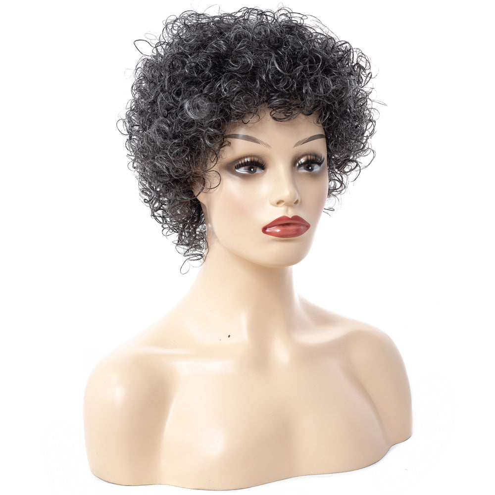 Afro small curly wig headgear