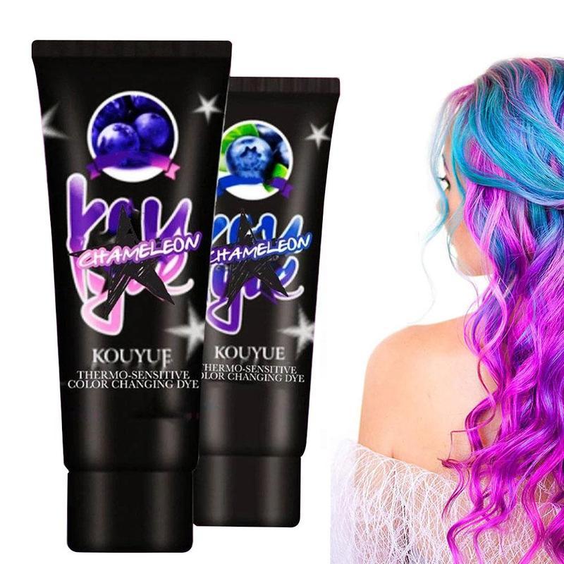 Professional Use Colour Cream Magical Thermochromic Semi Tool Permanent Purple Grey Dye Green Hair Paint Blue Color