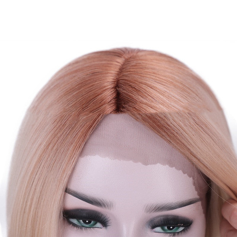 European and American front lace chemical fiber wig hood