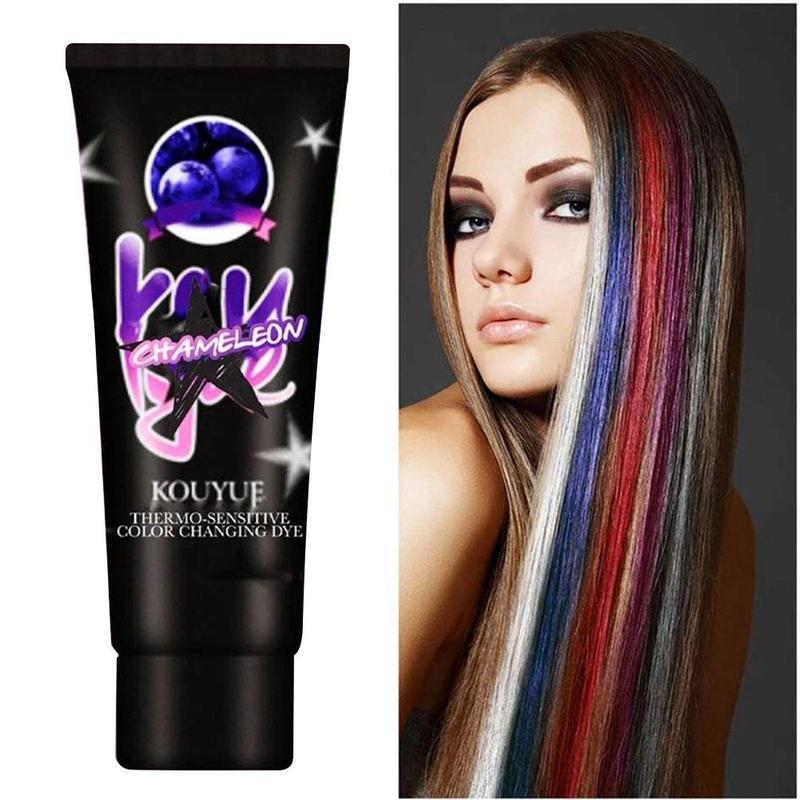 Professional Use Colour Cream Magical Thermochromic Semi Tool Permanent Purple Grey Dye Green Hair Paint Blue Color