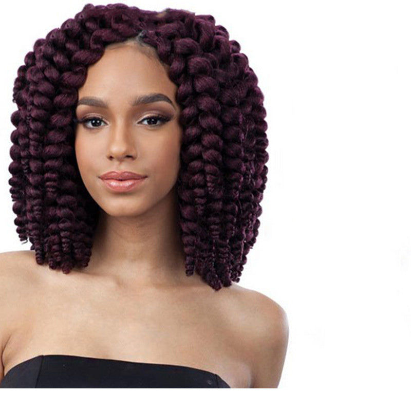 Wavy short curly hair wig