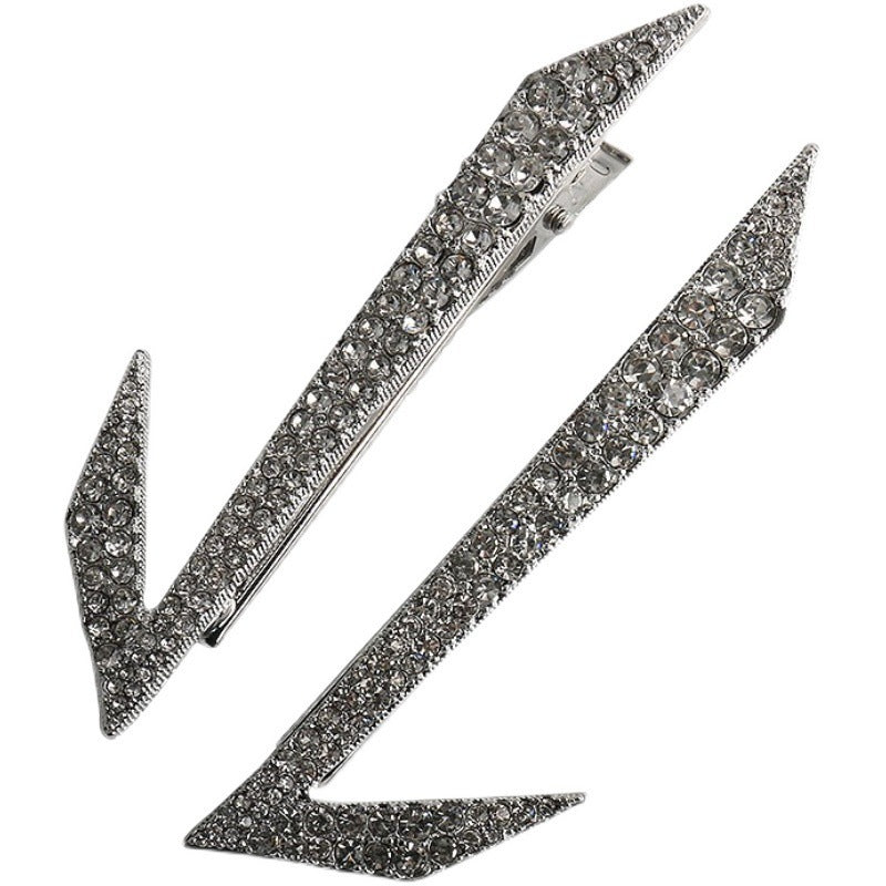 Diamond-set Hair Clip Back Head  For Women