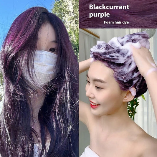 Bubble Dyed Internet Celebrity Creme Cassis G B Purple Hair Dye Plants At Home Hair Color Cream