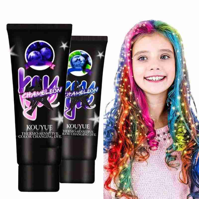 Professional Use Colour Cream Magical Thermochromic Semi Tool Permanent Purple Grey Dye Green Hair Paint Blue Color