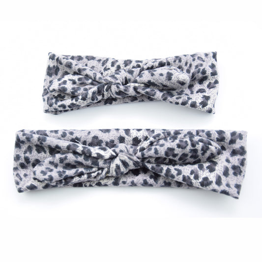 Children's Printed Leopard Print Knotted Headband Elastic