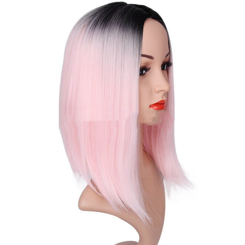 BOBO head gradient short straight hair hood