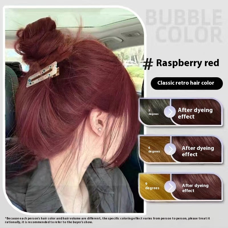 Bubble Dyed Internet Celebrity Creme Cassis G B Purple Hair Dye Plants At Home Hair Color Cream