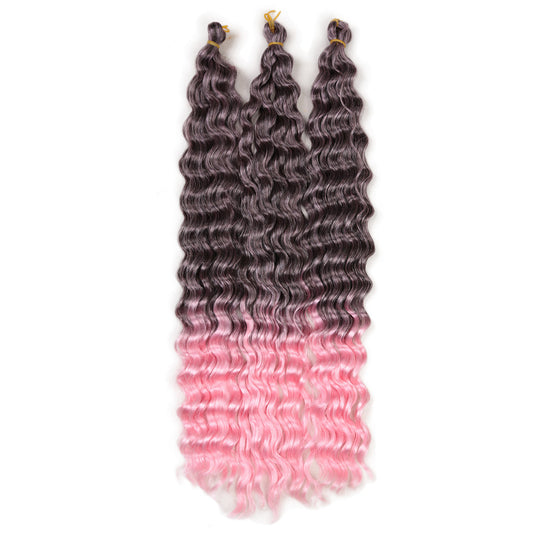 African Wig 22 Inch Deep Twist Water Wave Pattern