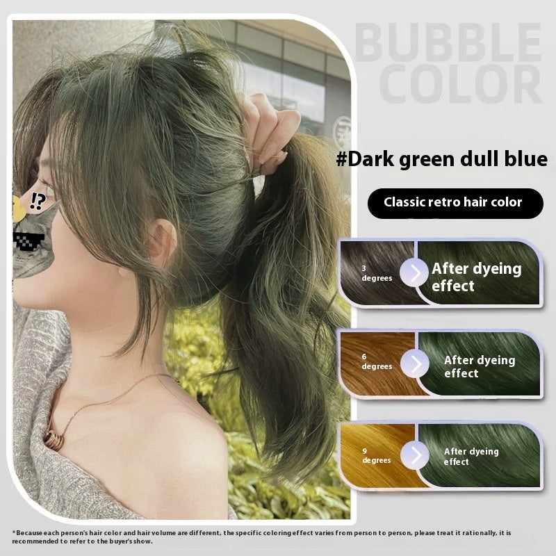 Bubble Dyed Internet Celebrity Creme Cassis G B Purple Hair Dye Plants At Home Hair Color Cream