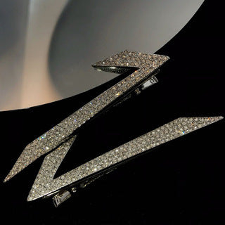 Diamond-set Hair Clip Back Head  For Women